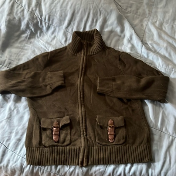 Chaps green women’s large zip up - Picture 1 of 6
